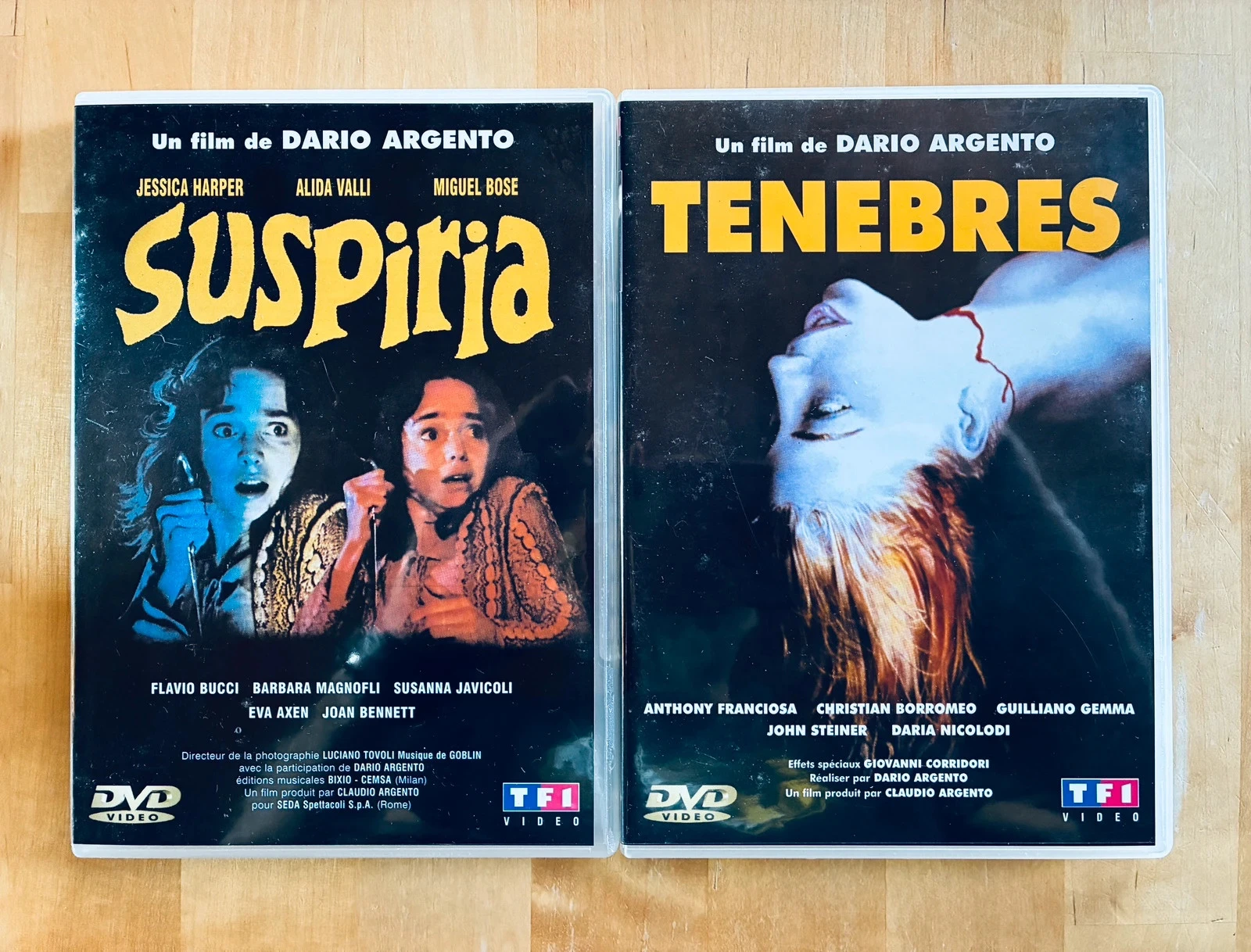 Lot 2 DVD cultes de Dario Argento: Suspiria et Ténèbres.